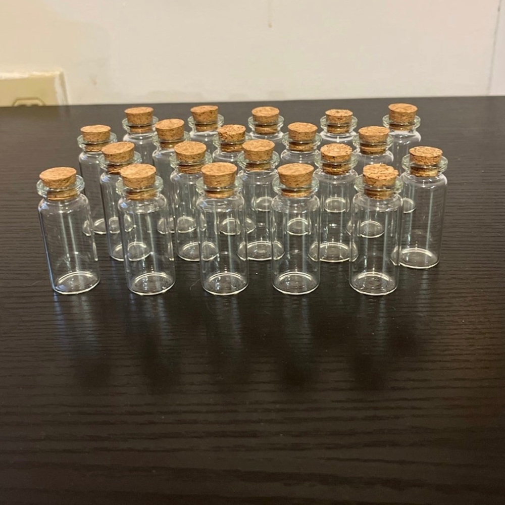 20 10ml Craft Bottles with Cork Tops